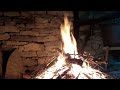 Bonfire In The Summer Kitchen Of The 18th Century
