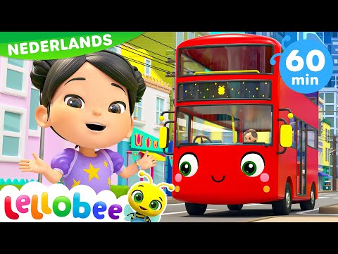 🚍 De wielen van de bus 🚍 | Lellobee Nederlands | Kinderliedjes | Leervideo's voor kinderen