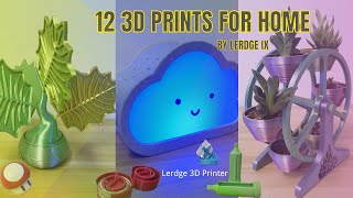 12 Useful 3D Printing Ideas for Home Improvement 2023| 3D Prints for Life  by Lerdge-iX 3D Printer