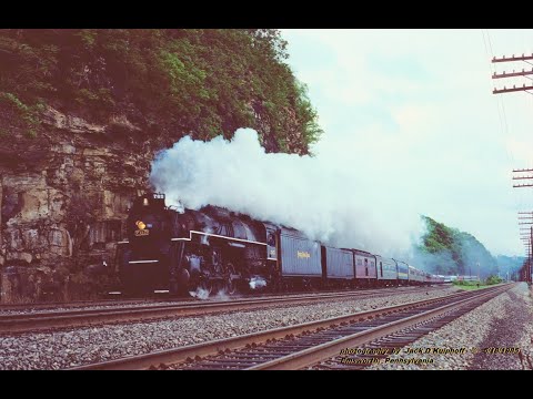 NKP #765, Steam train Highballs on Conrail in 1985, Pittsburgh, PA.
