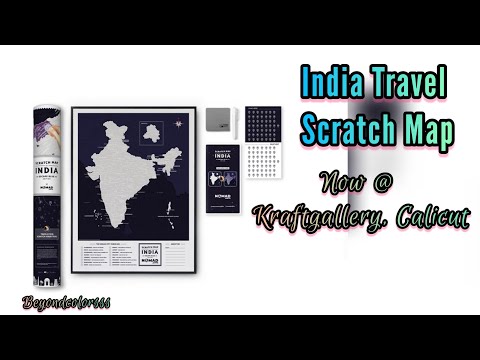 India Travel Scratch Map at Kraftgallery Calicut||Kraftgallery||Art and craft shopping at Calicut