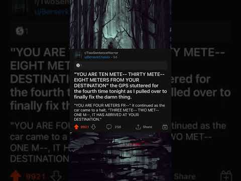 R/ Two Sentence Horror