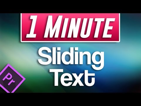 Premiere Pro CC : How to Make Smooth Moving Sliding Text