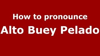 How to pronounce Alto Buey Pelado