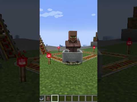 Minecart Villager launcher  #minecraft #minecart