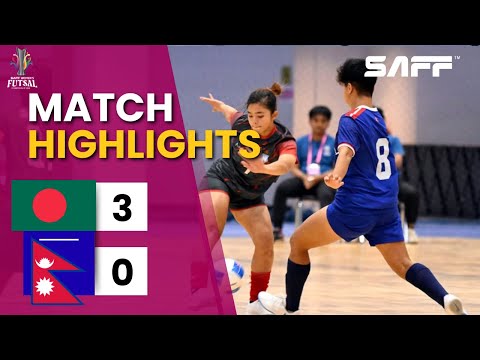 Bangladesh vs Nepal Futsal Highlights | Bangladesh Score 3 Goals | SAFF Futsal Championship