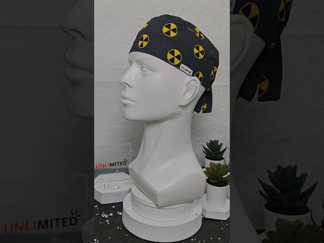 قبعة رأس جراحية بنقشة إشعاعية – Scrub Cap Radioact...