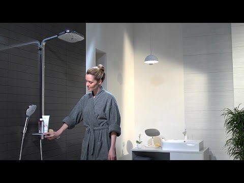 Hansgrohe Raindance Select E showerpipe 300 3jet - met ShowerTablet Select thermostaat - wit-chroom