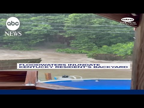 Floodwaters inundate Kentucky resident’s backyard