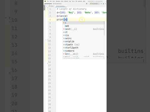 Dictionary In Python Python Tutorial 55 Dictionary Length Python Tutorial In Hindi