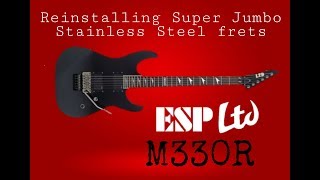Video thumbnail for PHC Vlog Channel : Refret Stainless Steel dan Full Setup ESP LTD M330R by Papa Hero Luthier