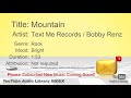 New Free Music 2018 Mountain Text Me Records Bobby Renz Rock Bright YouTube Audio Library BGM