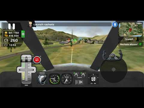 HFPS - Helicopter Flight Pilot Simulator - Destroy Aircraft With Rockets - Mission 10 - Cockpit View