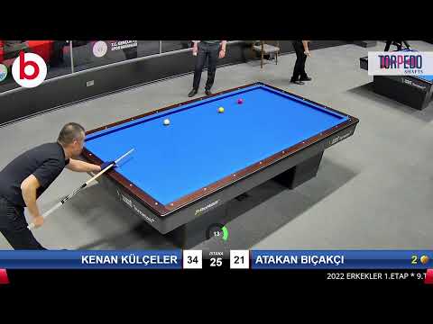 KENAN KÜLÇELER & ATAKAN BIÇAKÇI Bilardo Maçı - 2022 ERKEKLER 1.ETAP-9.TUR