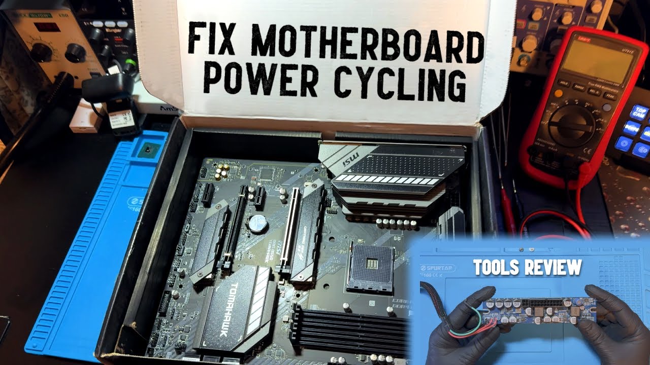 How I Repaired a Power Cycling MSI B550 Tomahawk Motherboard and Small Review DC to ATX PSU