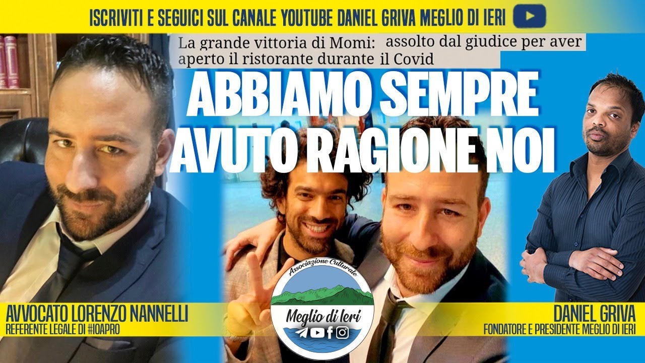 Abbiamo sempre avuto ragione noi - LORENZO NANNELLI - Avvocato