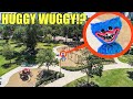 DRONE CATCHES HUGGY WUGGY AT HAUNTED PARK!! (WE FOUND HIM!)