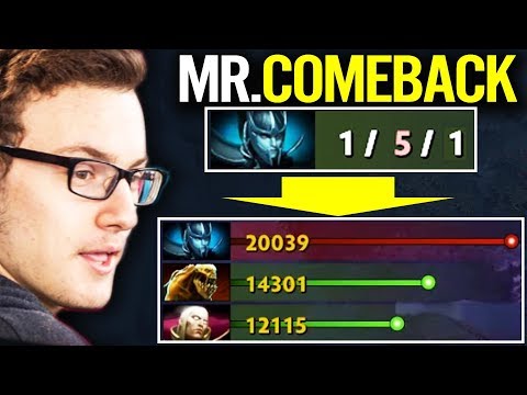 "Mr.Comeback" Miracle- hard Carry Phantom Assassin 10k mmr gameplay Dota 2
