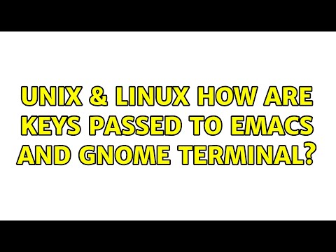 Unix & Linux: How are keys passed to emacs and gnome terminal?