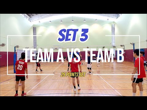 (Set 3) Tenacious fight by Team B to take the set 26-24! [Volleyball Everyday]