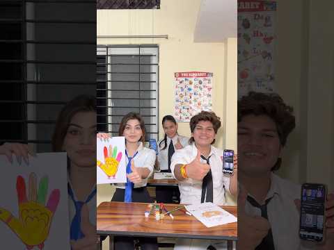 Painting Compitition🎨in School😱|| Jashvi Vishvi || #shorts #youtubeshorts #trending #viralvideo