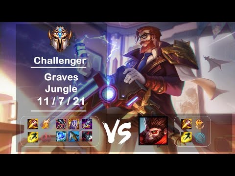 Jungle Graves vs Monkey King KR Challenger Patch 12.21