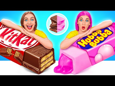 Жевательная Резинка vs Шоколадная Еда Челлендж #2 от TeenDO Challenge