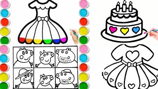 Part 2 - 4 easy Drawing, Painting and coloring for kids and Toddlers