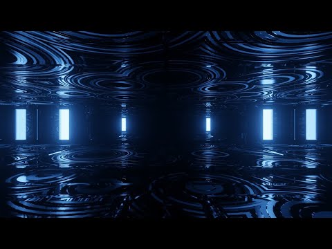 Dark Tunnel Motion Corridor Sci-fi Metallic LED Lights Nightclub Background - 1 hour