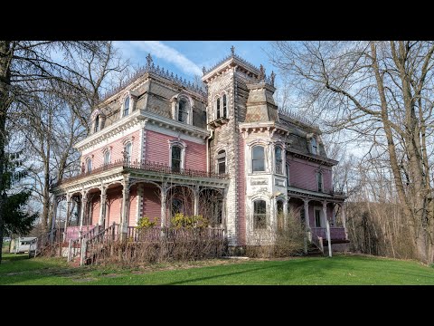 Abandoned 1860's Pink Victorian Mansion - Found Room for Underground Railroad