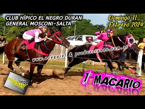 Club Hipico El Negro Duran General Mosconi-Salta Domingo 10 de Febrero del 2024 MACARIO vs ZOOE