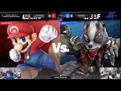 Flynn's Arcade 046 Winners Quarters - FG | Dominator (Mario) Vs. CF | Surehyper (Wolf) SSBU ULTIMATE