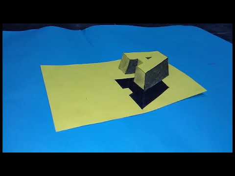 Very Easy!! How To Drawing 3D Floating Letter "A" #2 - Anamorphic Illusion - 3D Trick Art on paper