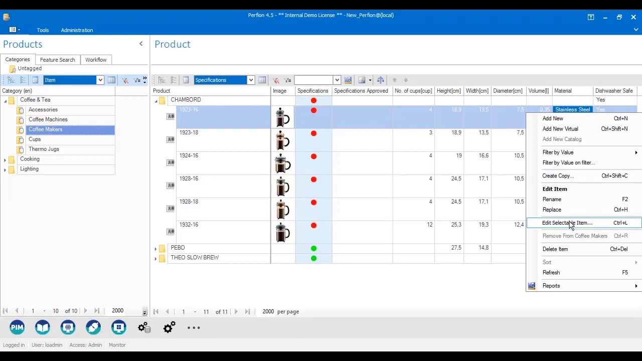 Manage Product Specifications in Perfion | Western Computer