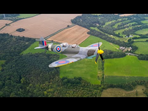 We flew formation with the worlds only Two seat Mark 8 Spitfire!!