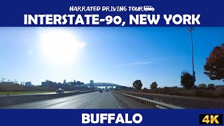 🚗 Crossing the Border! 4K Drive on I-90 from Canada to Buffalo, NY 🇺🇸🇨🇦 | Scenic Highway Views! 🛣️✨