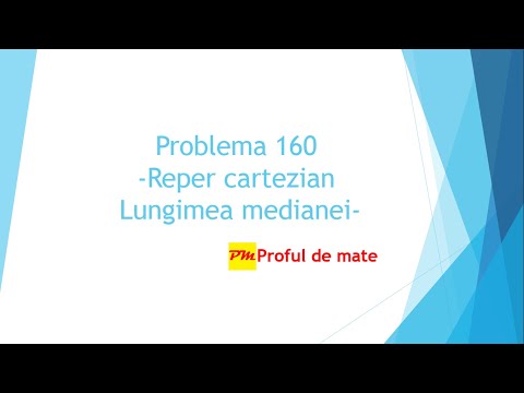 Problema 160: Reper cartezian - Lungimea medianei #profuldemate #REZOLVteme #matematica #scoala