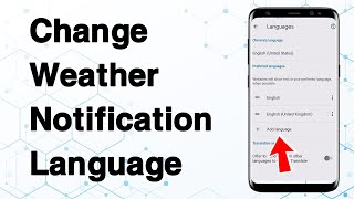 How to Google Weather Notification Language Change on Android