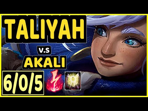 GRACE (TALIYAH) vs AKALI - 6/0/5 KDA MID CHALLENGER GAMEPLAY - KR