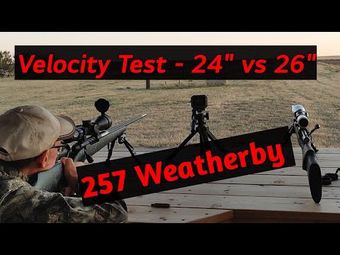 257 Weatherby velocity test, 24" vs 26" Barrel. Will it make a big difference?