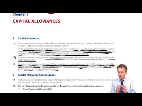 ACCA Taxation (TX-UK) Capital Allowances Introduction (part 1)
