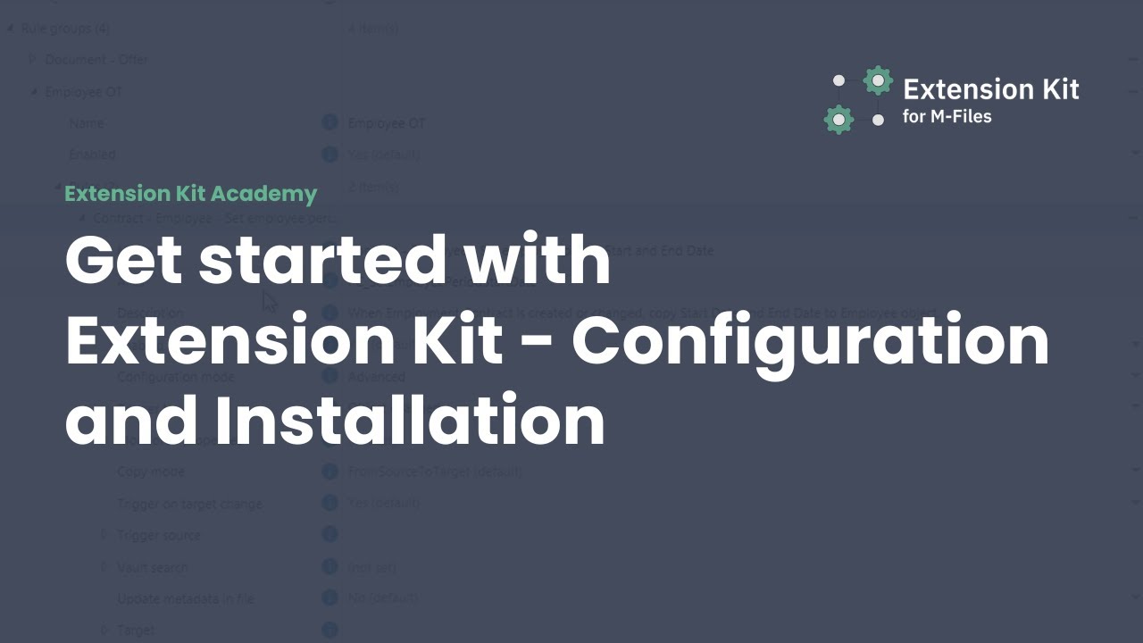 Get started with Extension Kit - Configuration and Installation
