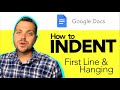 Google Docs How To Indent Hanging First Line Indent