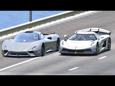 Koenigsegg Jesko vs SSC Tuatara - Drag Race 2KM