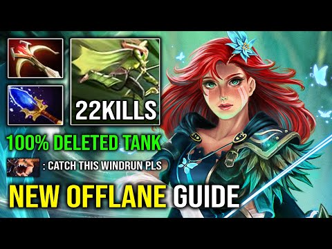 TANK SLAYER!! 7.32c Rain Arrow DPS Windranger 100% Deleted Offlane with Aghs Invisible Dota 2