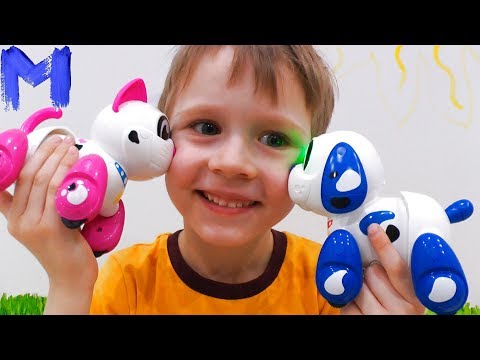 ОТКРЫВАЕМ РОБОТОВ SILVERLIT : кошка Муко и собака Руффи