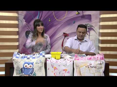 Mulher.com 27/06/2014 - Ecobag Pintada com Stencil por Luciano Menezes