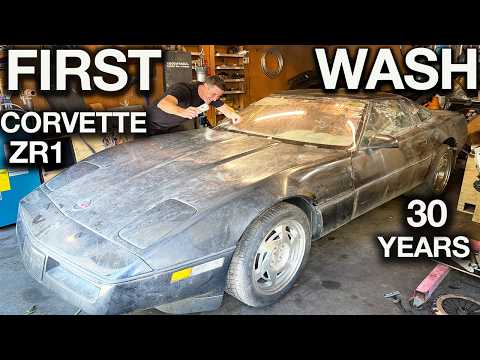 First Wash in 30 Years! Disgusting Corvette ZR1 Barn Find Insane Detail Restoration