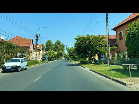 Driving in Kiskunfélegyháza (Bács-Kiskun County), Hungary - 4k Video - The Beautiful Hungarian Town