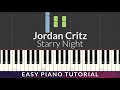Starry Night - Jordan Critz EASY Piano Tutorial